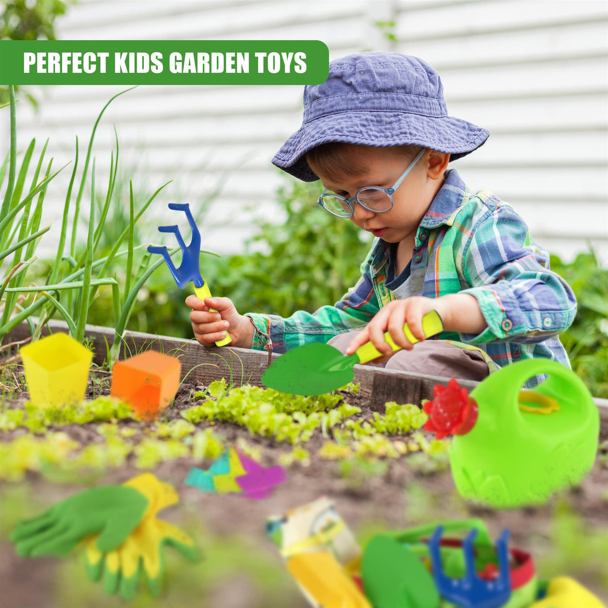 Set Of 3 Kids Garden Tools with Accessories & Carry Bag by The Magic Toy Shop - UKBuyZone