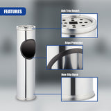 Stainless Steel Bin with Ashtray