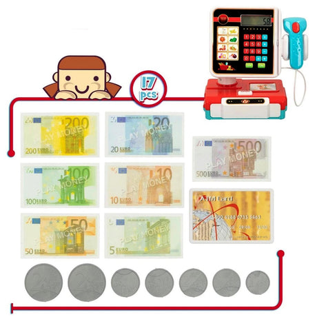 Electronic Cash Register Toy Till with Sounds and Calculator by The Magic Toy Shop - UKBuyZone