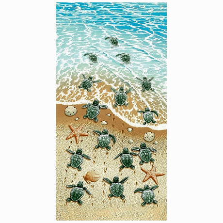 Turtles Design Large Towel by Geezy - UKBuyZone