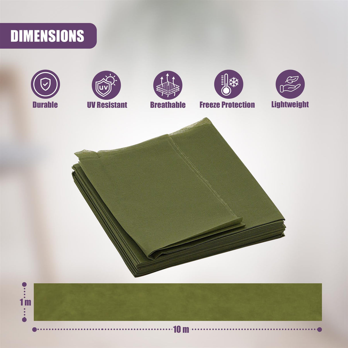 Garden Fleece Plant Cover 1x10m