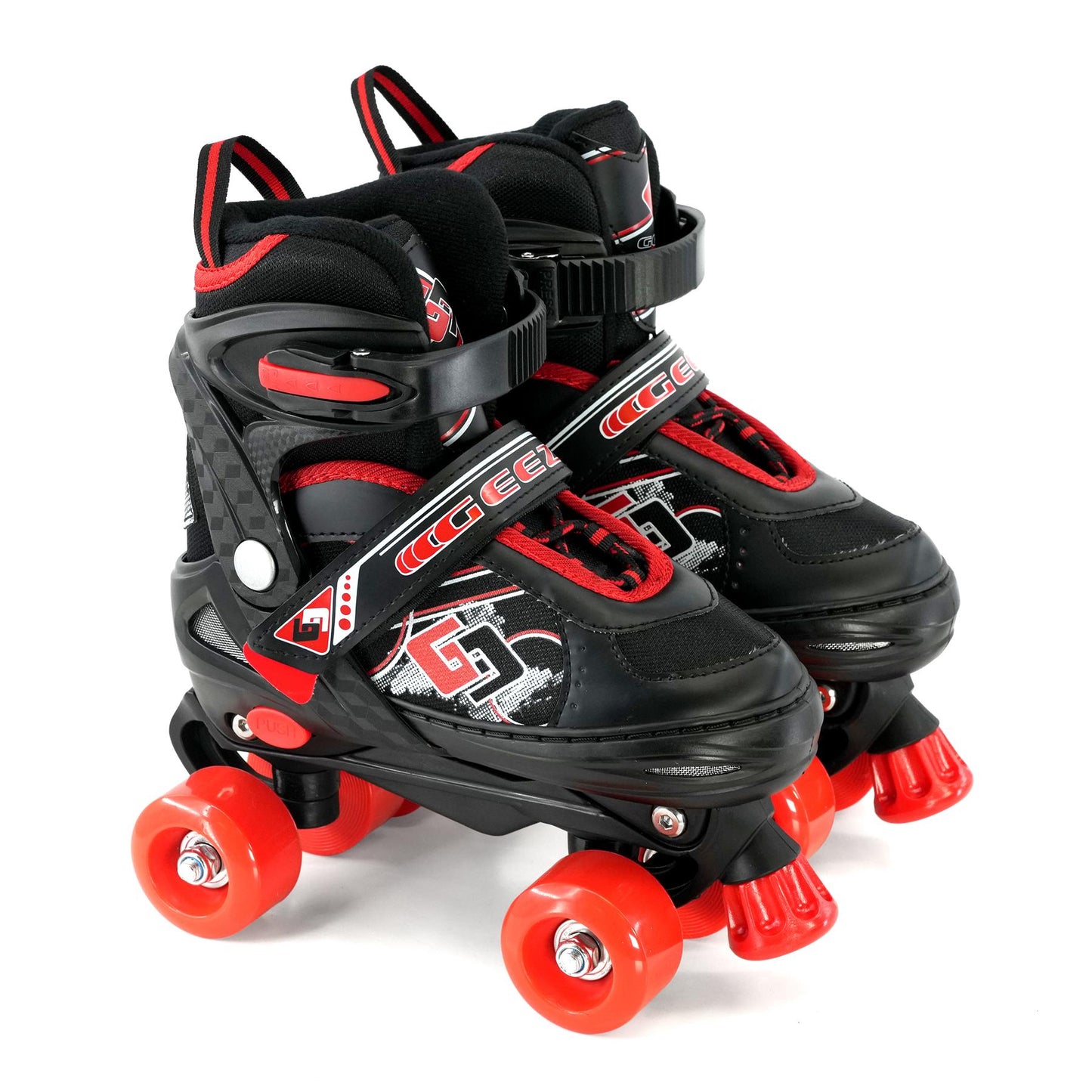 Red and Black Roller Skates for Kids with 4 Wheel by The Magic Toy Shop - UKBuyZone
