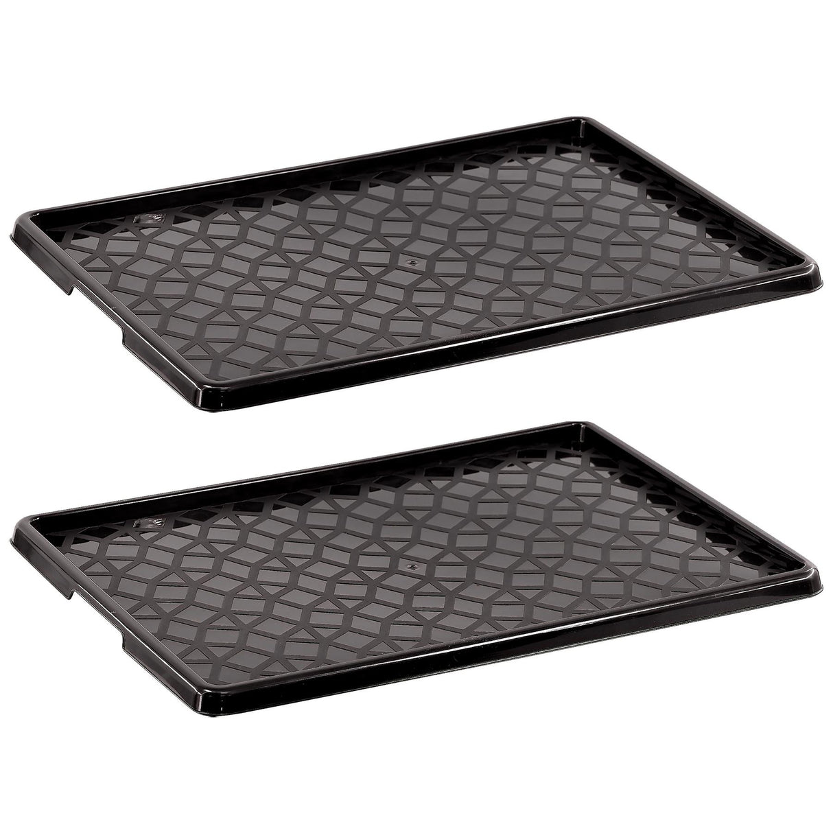 Set of 2 Plastic Shoe Trays
