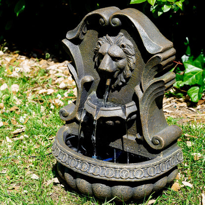 Lion Water Feature With Led Lights by GEEZY - UKBuyZone