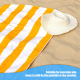 Beach Bath Towel Large Microfibre Orange Striped