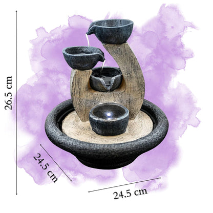 4 Bowls Indoor LED Fountain by Geezy - UKBuyZone