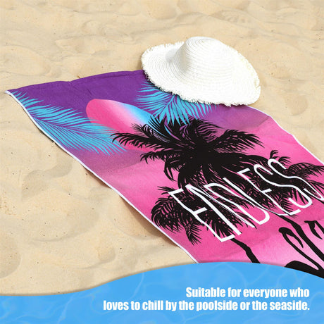Beach Bath Towel Flamingo Design Microfibre Towel by GEEZY - UKBuyZone