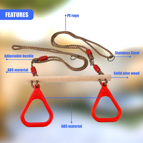 Trapeze Swing & Plate Seat by The Magic Toy Shop - UKBuyZone