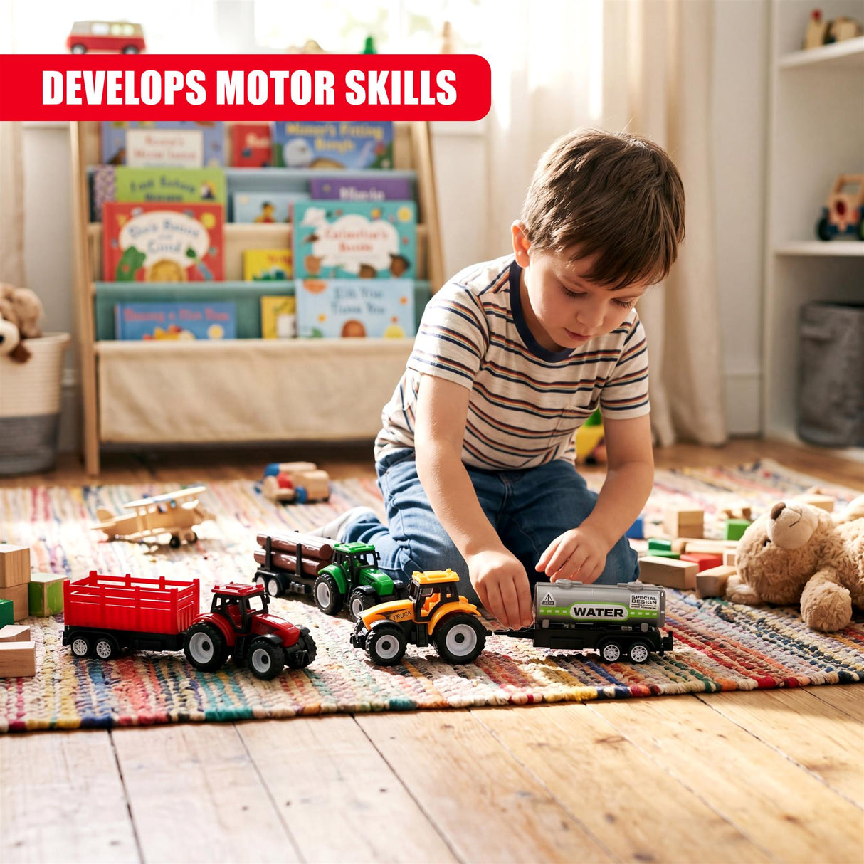 Farm Tractors & Trailer Playset