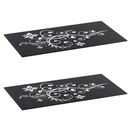 Black Glass Cutting Boards by Geezy - UKBuyZone