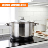 Stainless Steel Stock Pot with Lid - 11.5 L