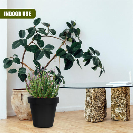 Anthracite Large Flower Pot Planter 35 x 31 cm by GEEZY - UKBuyZone