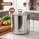 Arian Gastro Stock Pot - 21 L