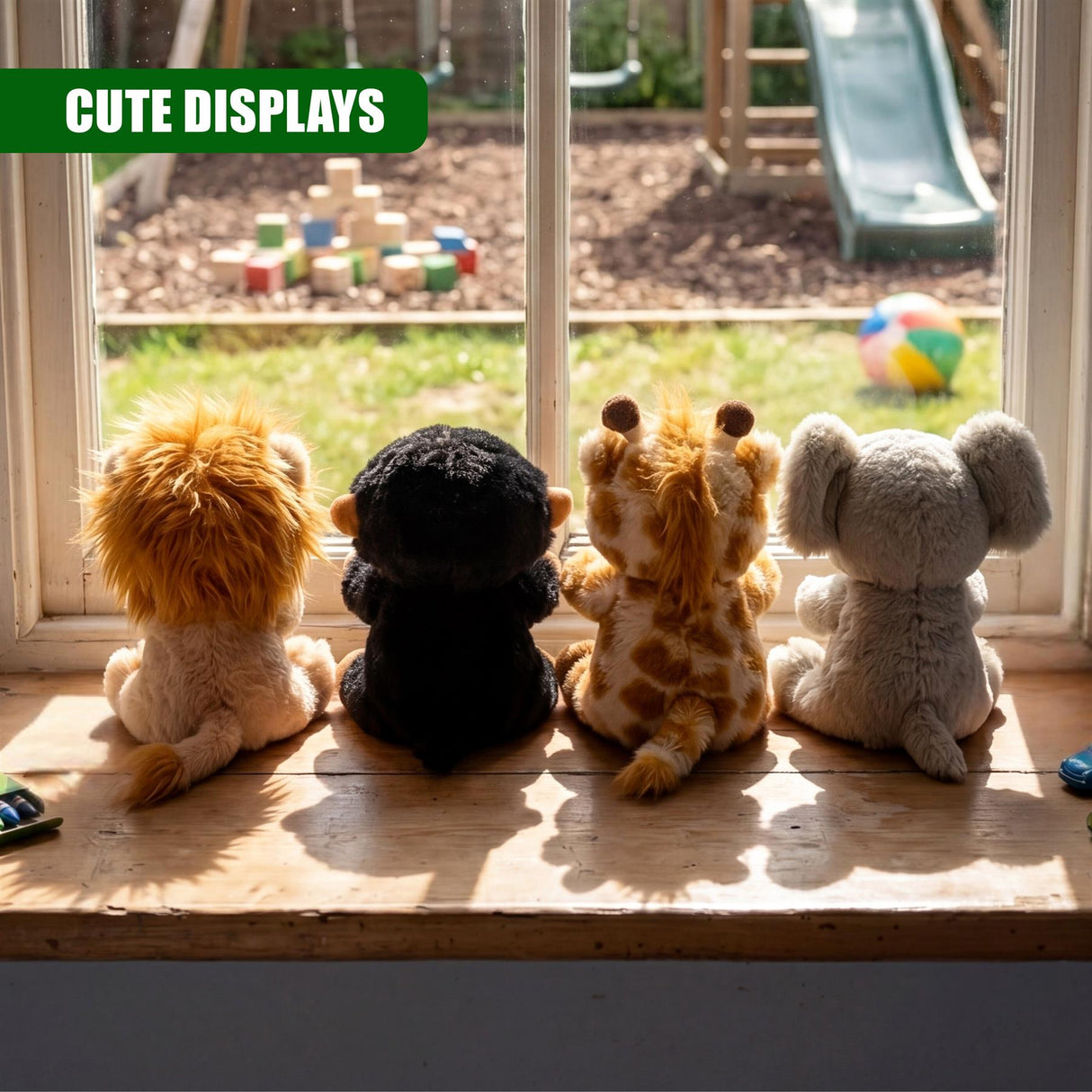 Set of 4 Wild Animal Soft Toys 6.5