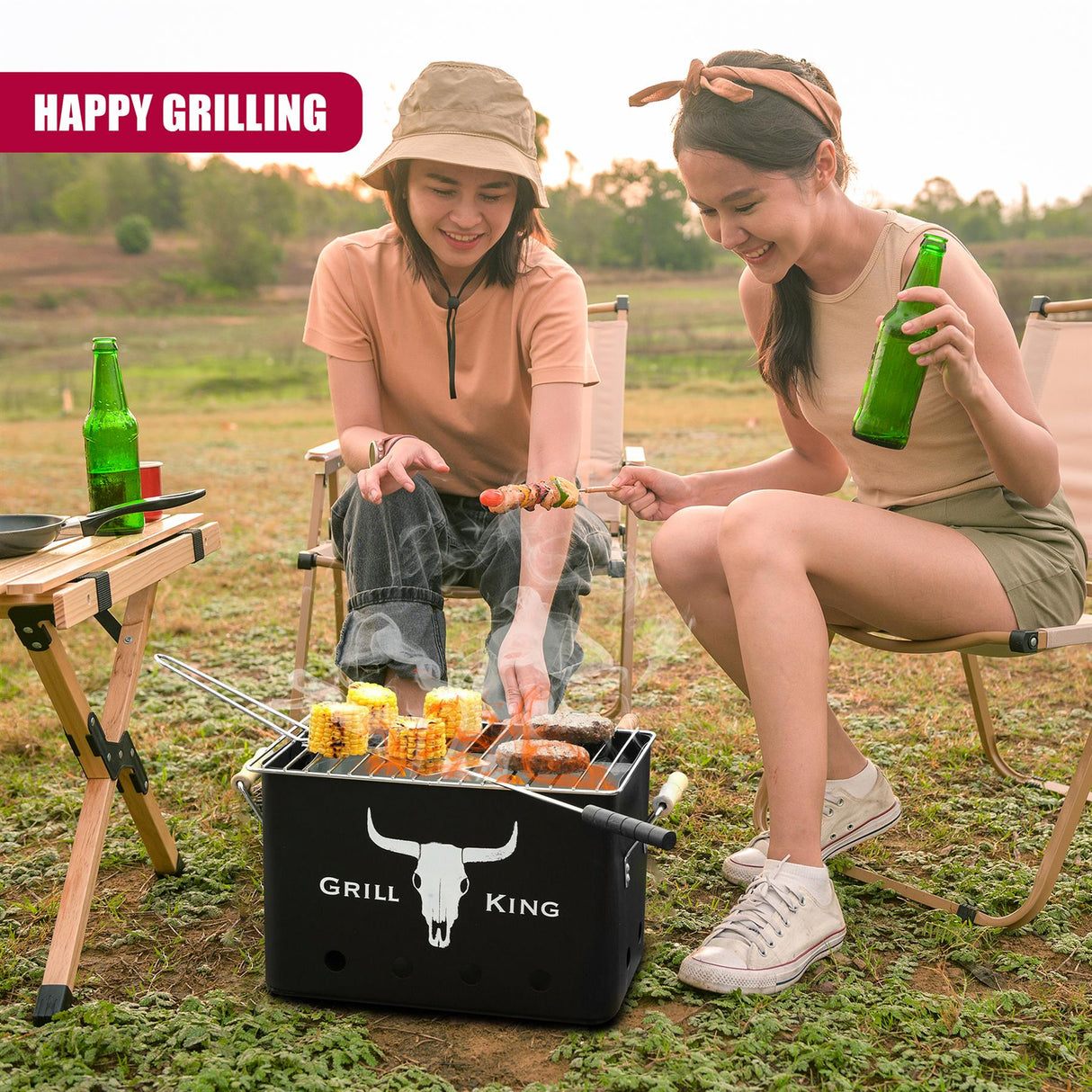 Portable Outdoor Charcoal BBQ Barbecue Grill