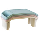 This image shows two bed tray tables, each consisting of a tabletop and two matching trays. One tray is placed on top of the other, forming an additional surface area. - UKBuyZone