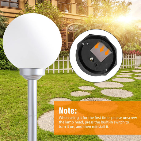 GEEZY Solar Outdoor Garden Globe Light