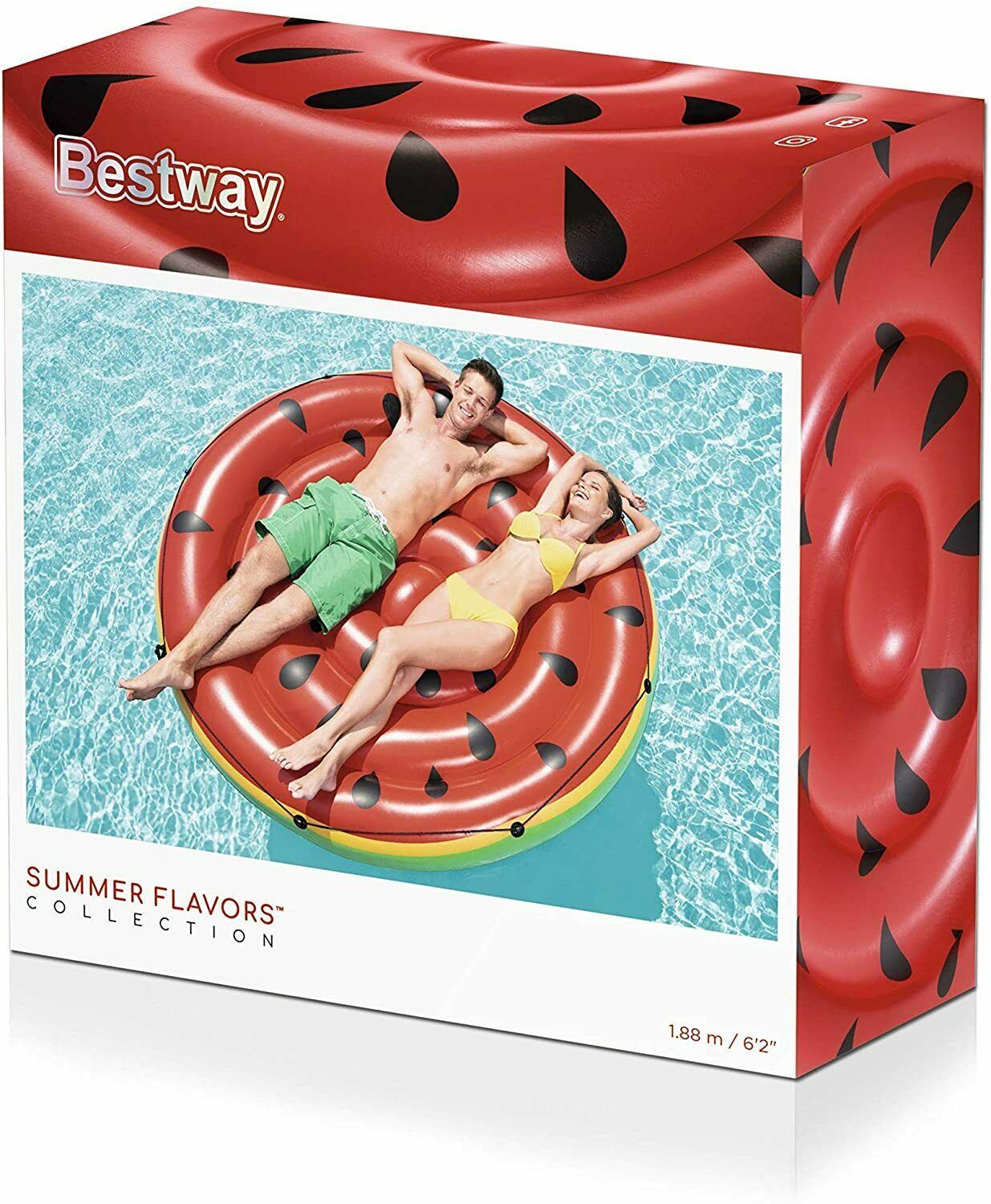 Watermelon Pool Float Inflatable Rubber by Geezy - UKBuyZone
