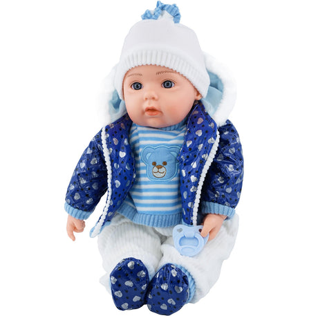 Blue Bibi Baby Doll Toy With Dummy & Sounds by BiBi Doll - UKBuyZone