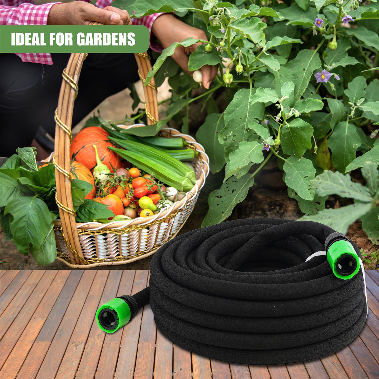 garden hose with vegetables - UKBuyZone