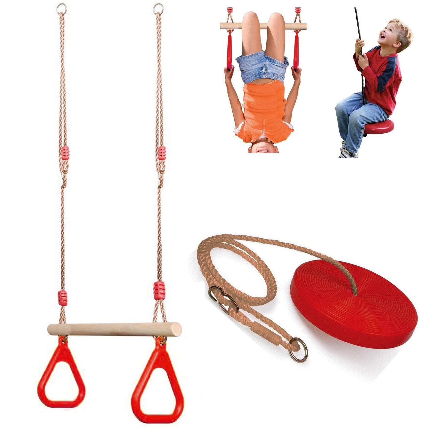 Trapeze Swing & Plate Seat by The Magic Toy Shop - UKBuyZone