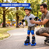 Blue & Black Kids Adjustable Roller Skates