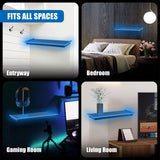 Floating Shelves with LED Lights