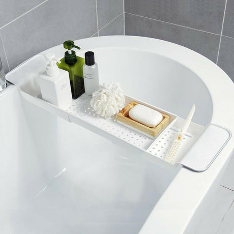 Extendable Plastic Bathtub Tray by Geezy - UKBuyZone