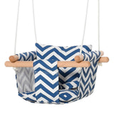 Blue and Gray Chevron Baby Swings Seat - UKBuyZone