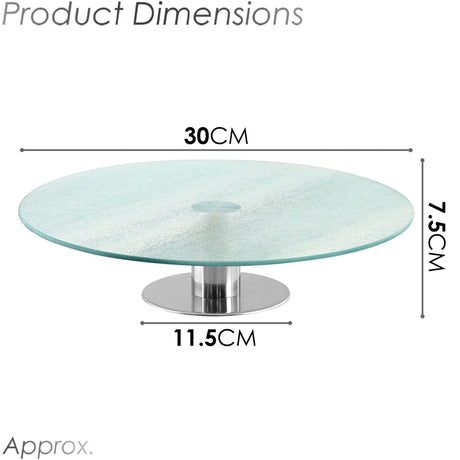 GEEZY Rotating Glass Cake Stand