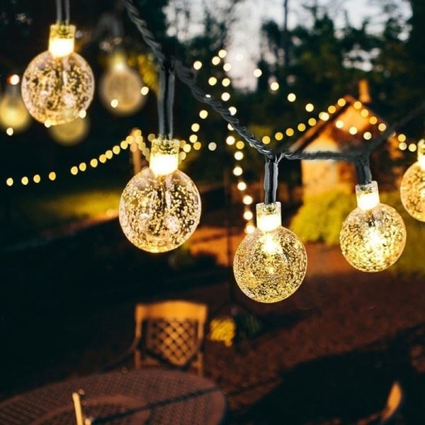 Warm White Led String Lights In Crystal Balls Design by GEEZY - UKBuyZone