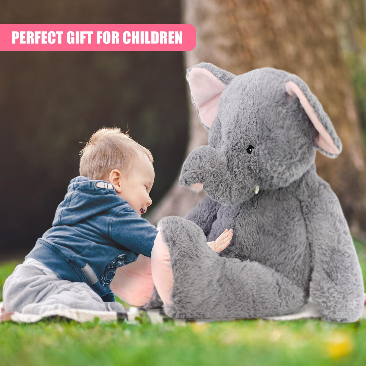 40" Jumbo Elephant Soft Toy by The Magic Toy Shop - UKBuyZone