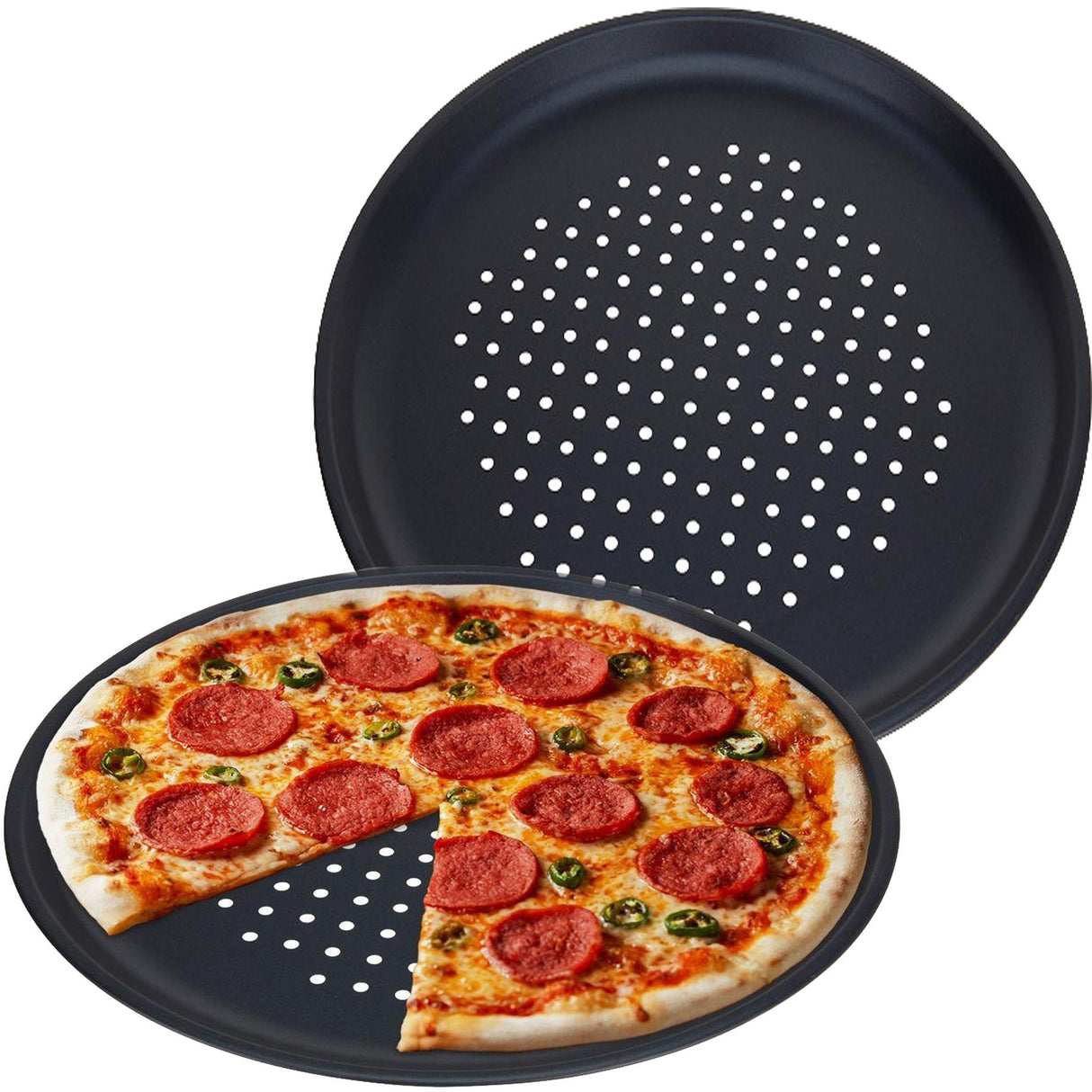 Non-Stick Pizza Baking Tray Set of 2