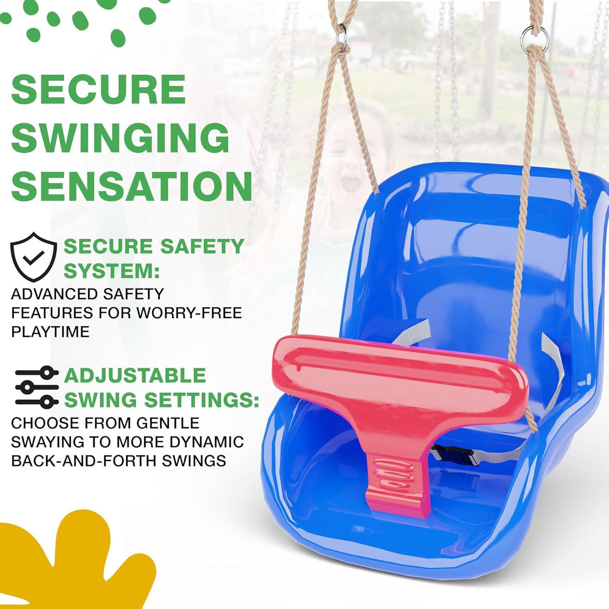 Plastic swing seat for children's outdoor play - UKBuyZone