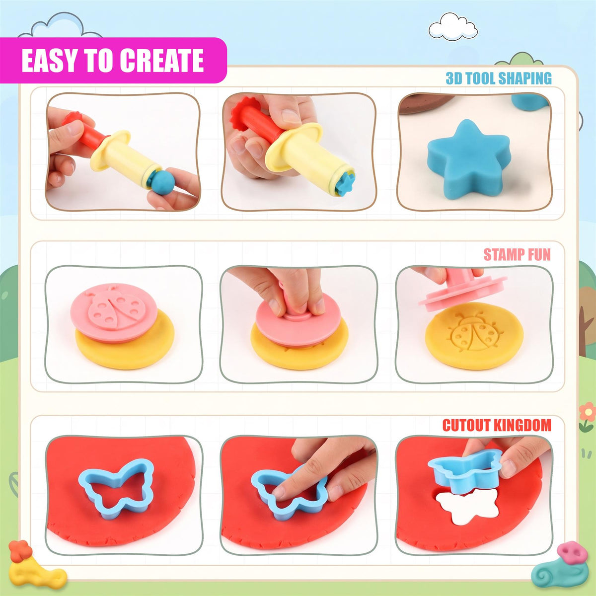62-Piece Kids Dough Kit
