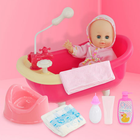 Doll and Bath set with Accessories by BiBi Doll - UKBuyZone