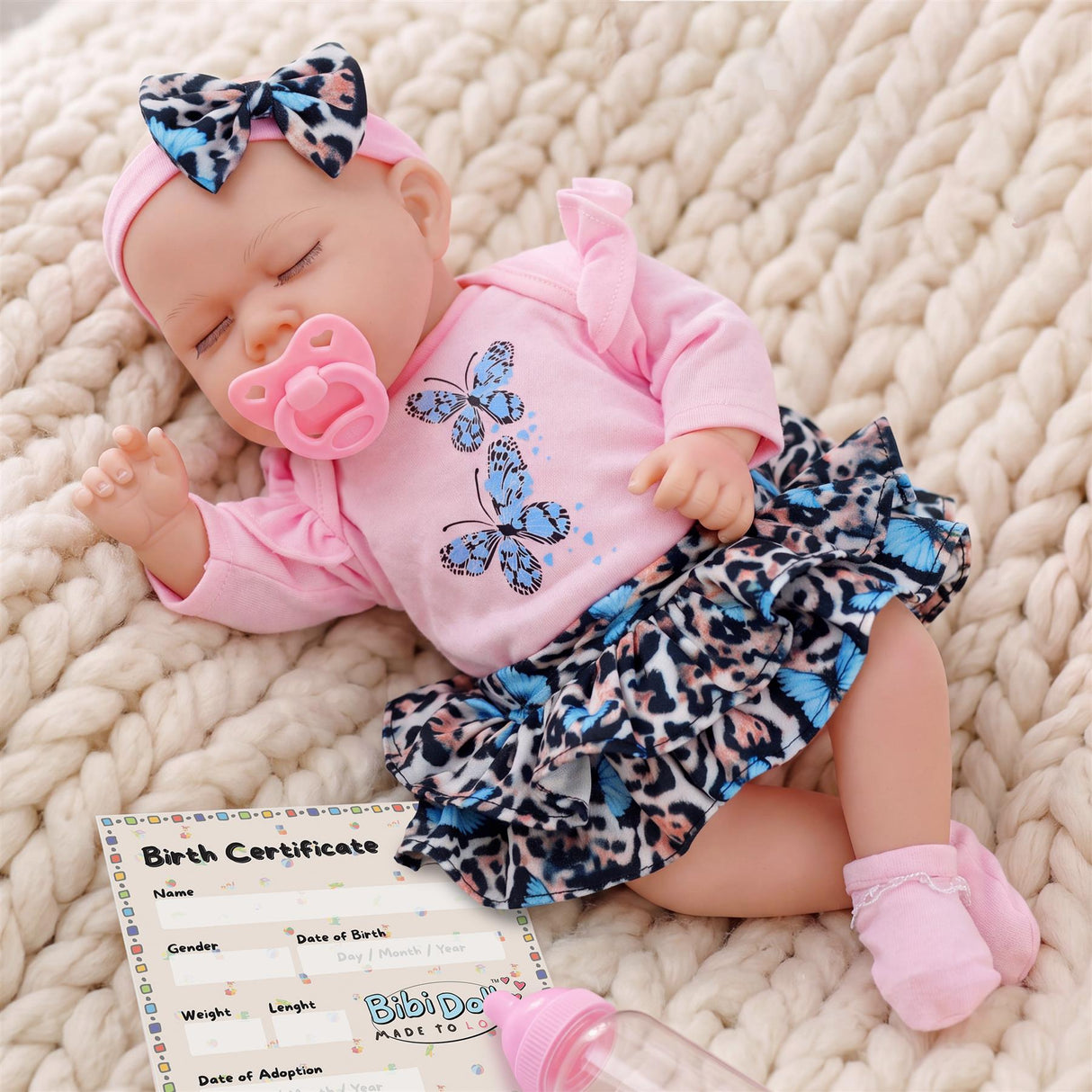 BiBi Reborn Doll Sleeping Girl "Bella" (43 cm / 17")