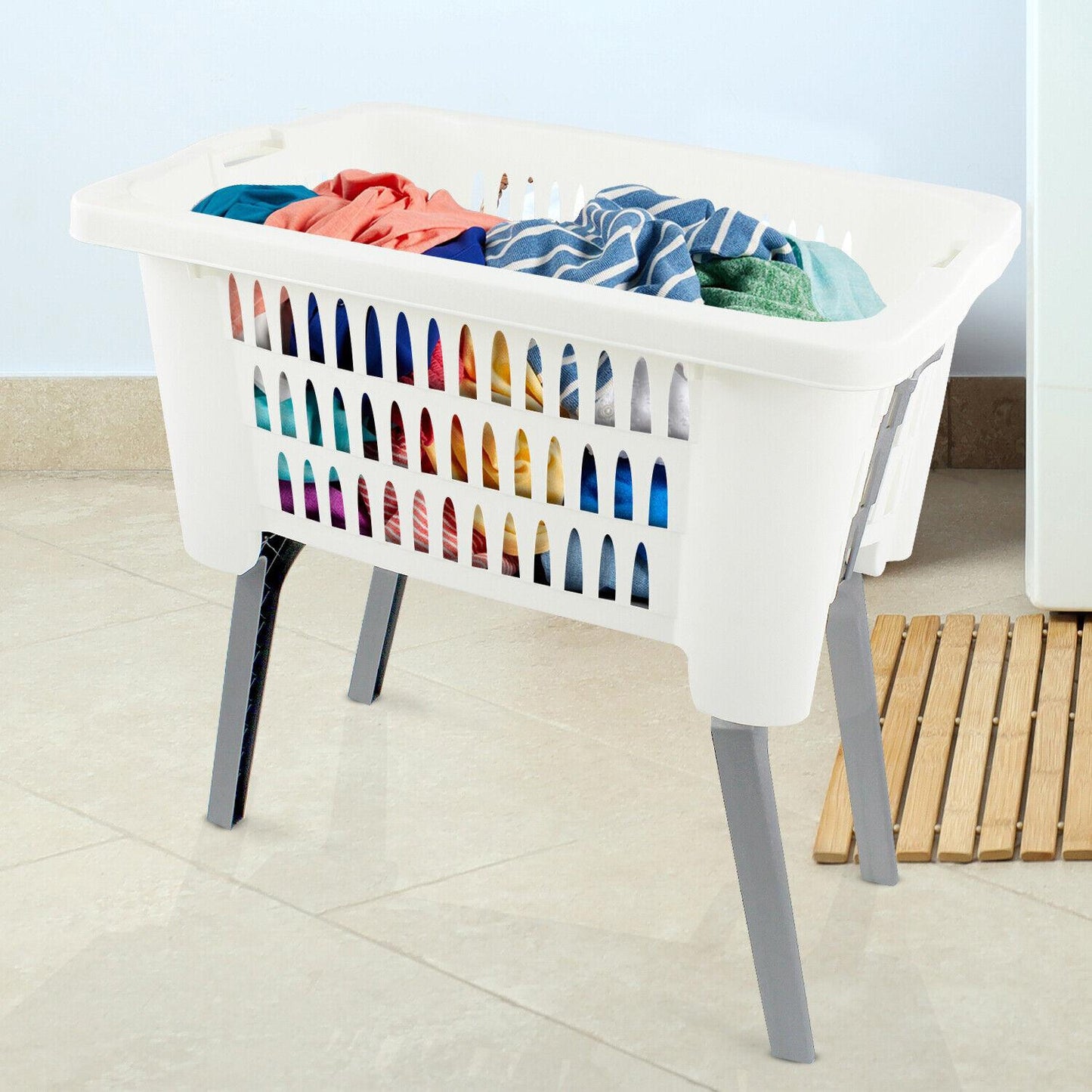 Laundry Basket with Foldable Legs by GEEZY - UKBuyZone