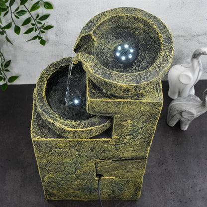 4 Tier Led Garden Water Feature by GEEZY - UKBuyZone