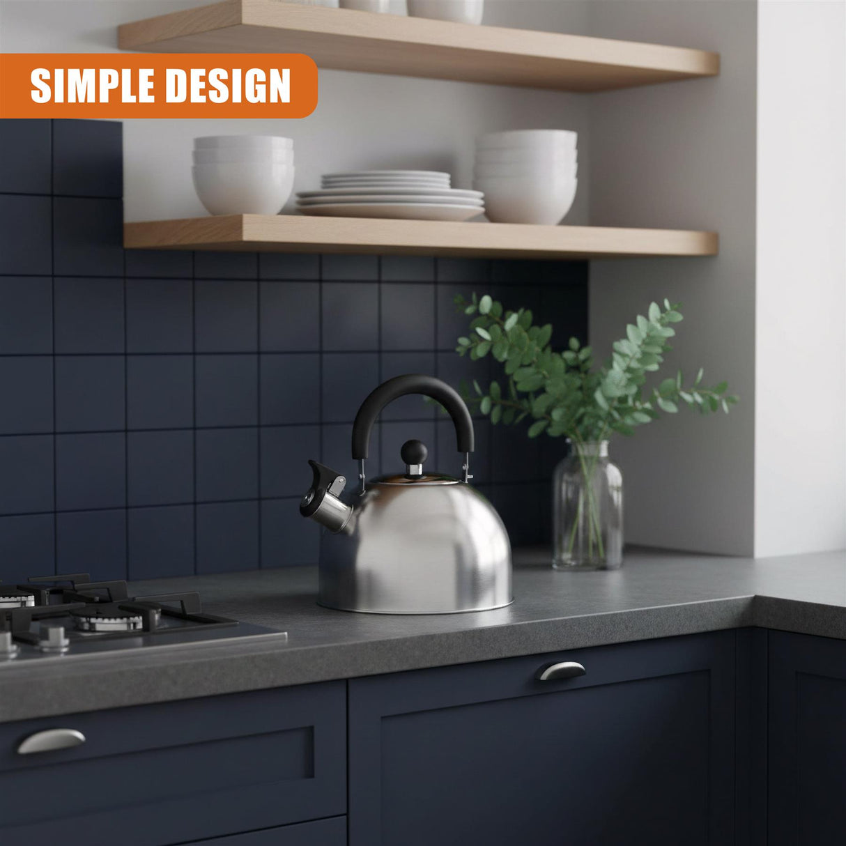 2.5 L Stainless Steel Whistling Camping Kettle