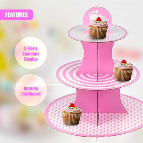 3 Tier Cardboard Cupcake Stand by GEEZY - UKBuyZone