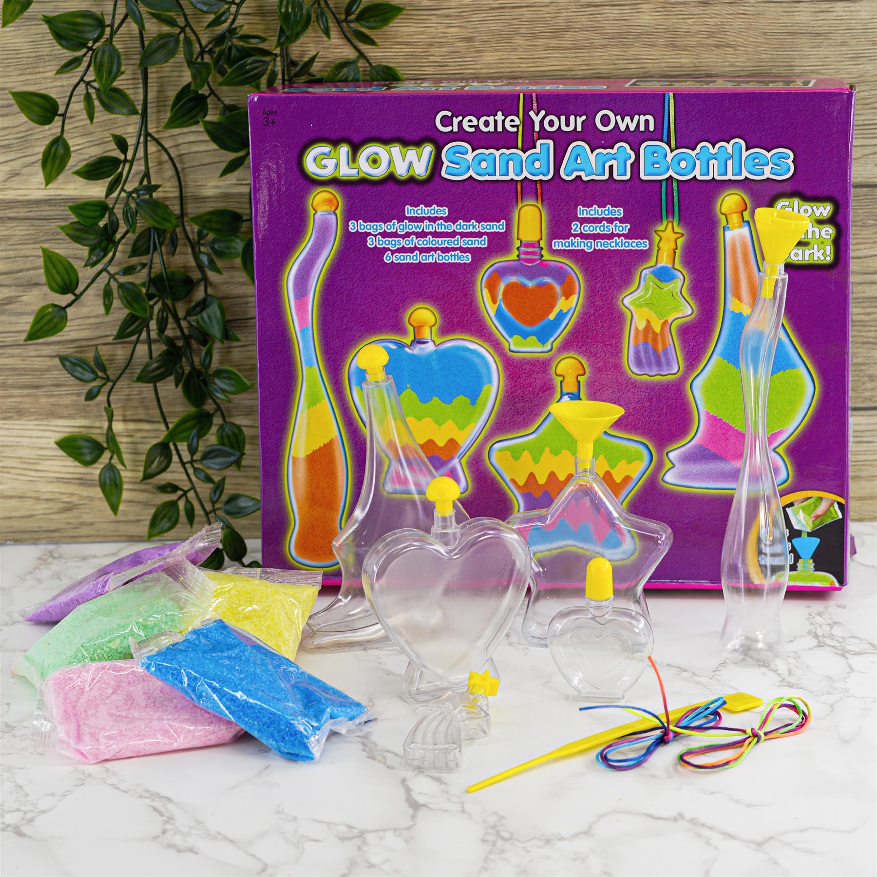 Childrens Glow in the Dark Bottle Sand Activity Kit by The Magic Toy Shop - UKBuyZone
