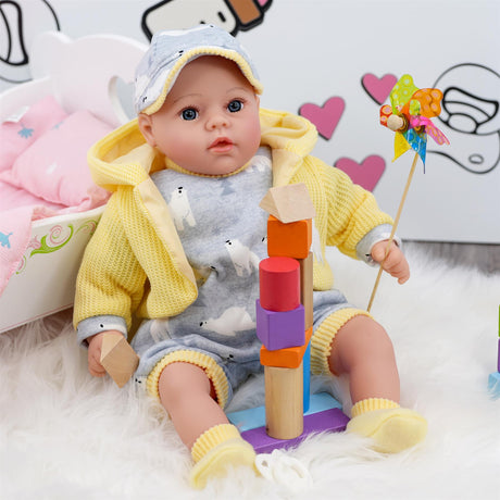 Baby Doll With Dummy & Sounds Yellow by BiBi Doll - UKBuyZone