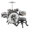 Kids Black and White Drum Kit Play Set by The Magic Toy Shop - UKBuyZone