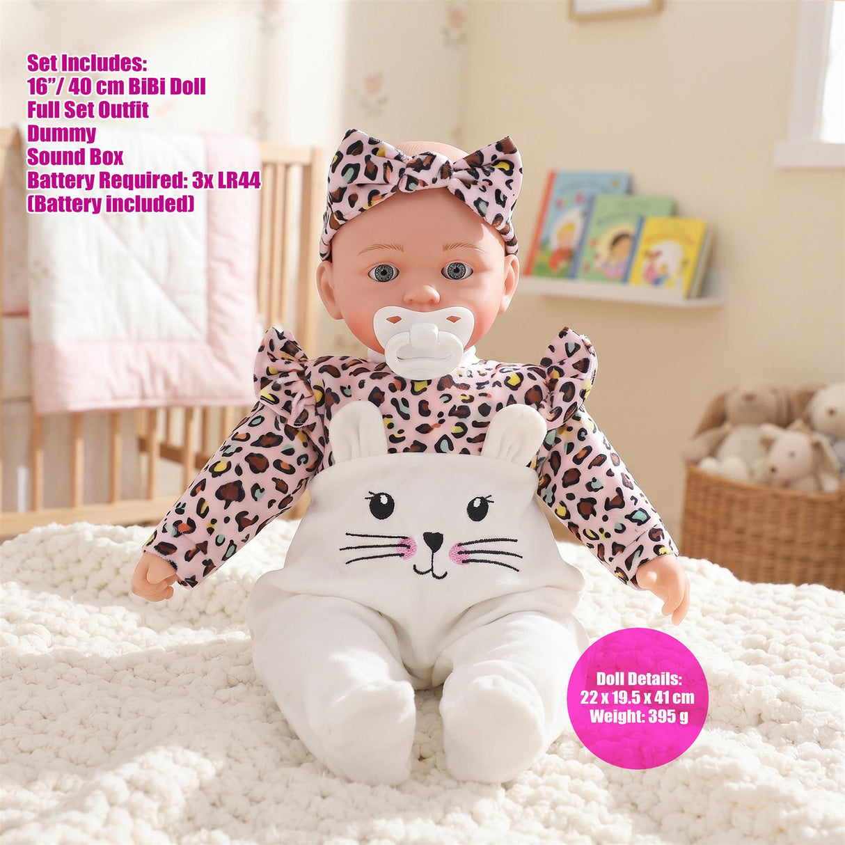 BiBi Kitten Sleeping Doll (40 cm / 16'')