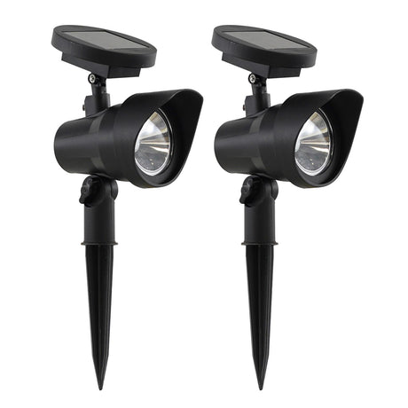Adjustable Solar Spot Lights, Set of 2  – Warm White LED by GEEZY - UKBuyZone