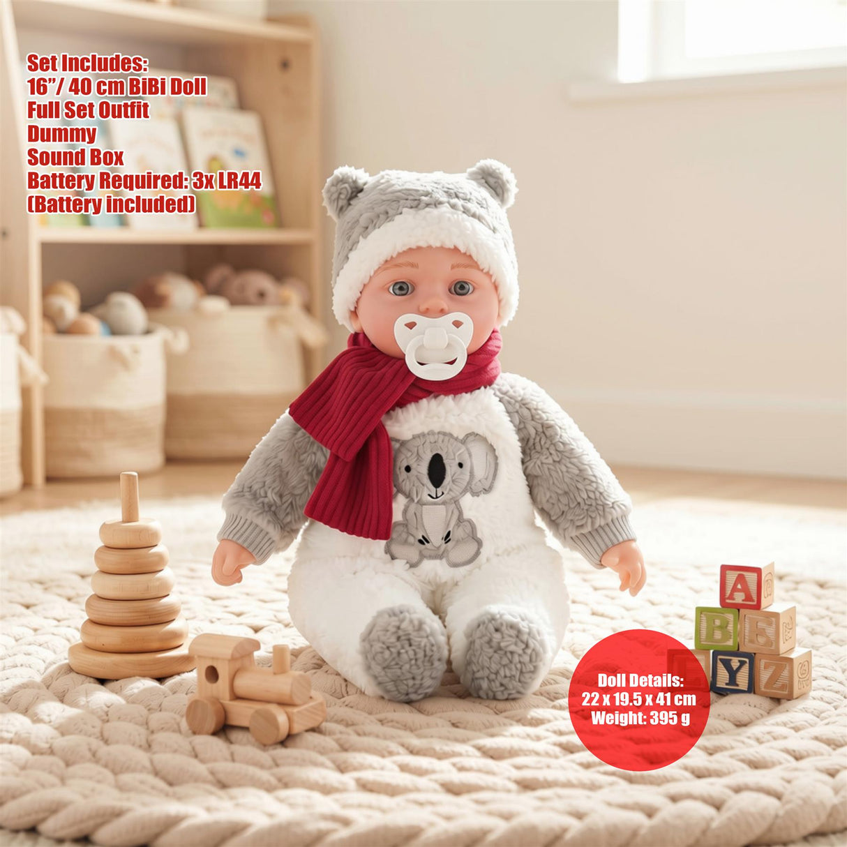 BiBi Koala Sleeping Doll (40 cm / 16'')