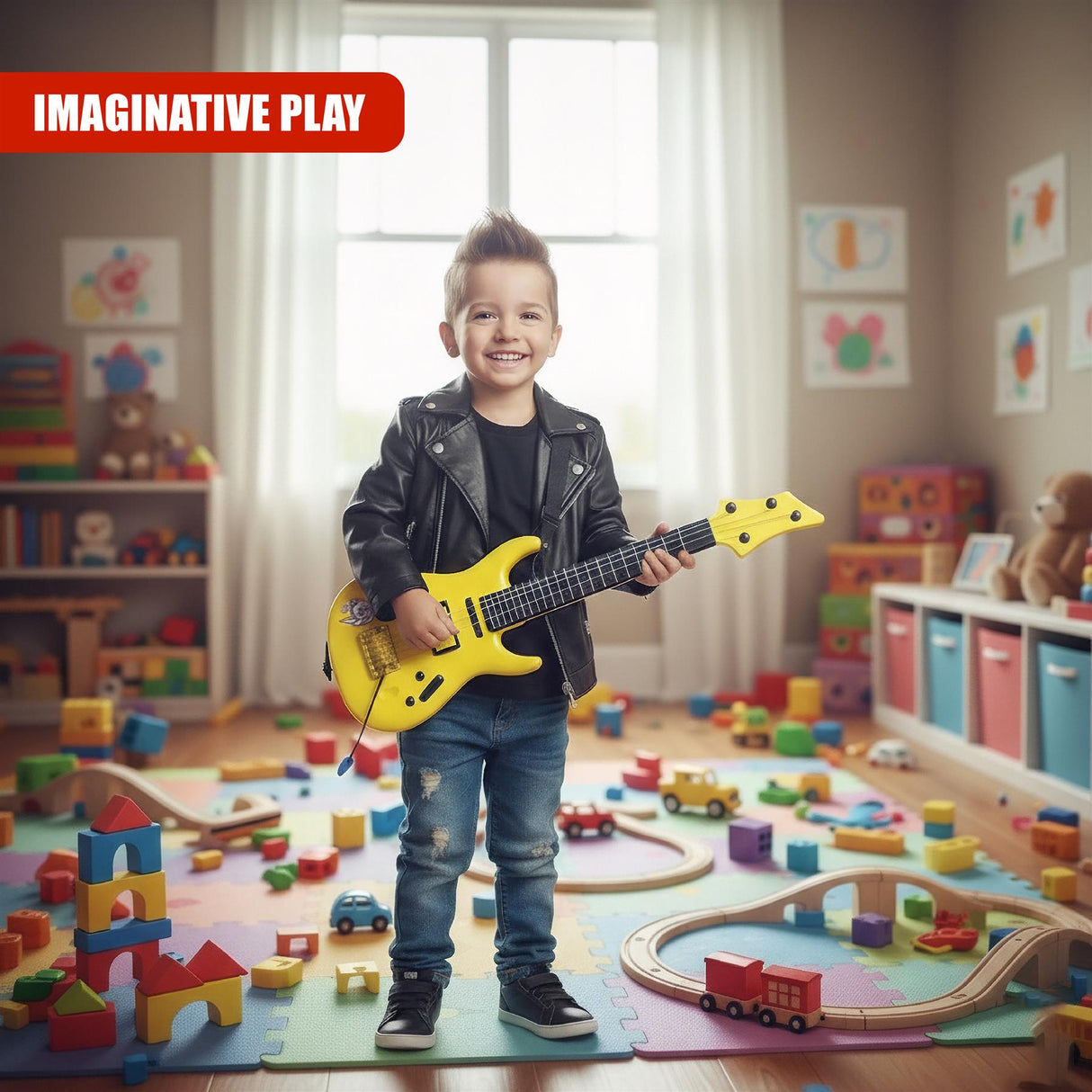 19 Inches Kids Plastic Acoustic Guitar