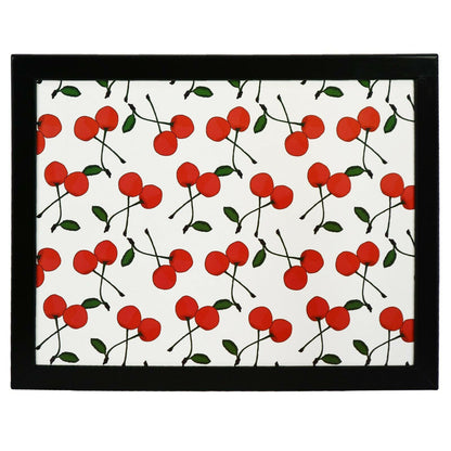 Cherries Lap Tray With Bean Bag Cushion by Geezy - UKBuyZone