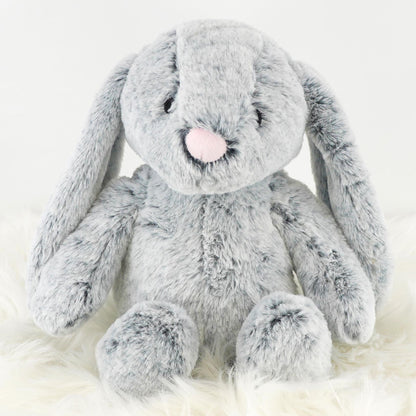 10" Plush Super Soft Grey Rabbit Cuddly Toy by The Magic Toy Shop - UKBuyZone